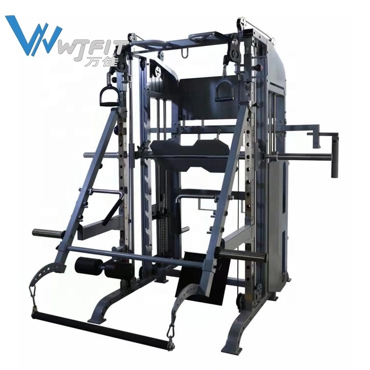 Cable Crossover Multi functional Smith Machine Home Gym Cage Fitness Cable All In One Weight Smith Machine