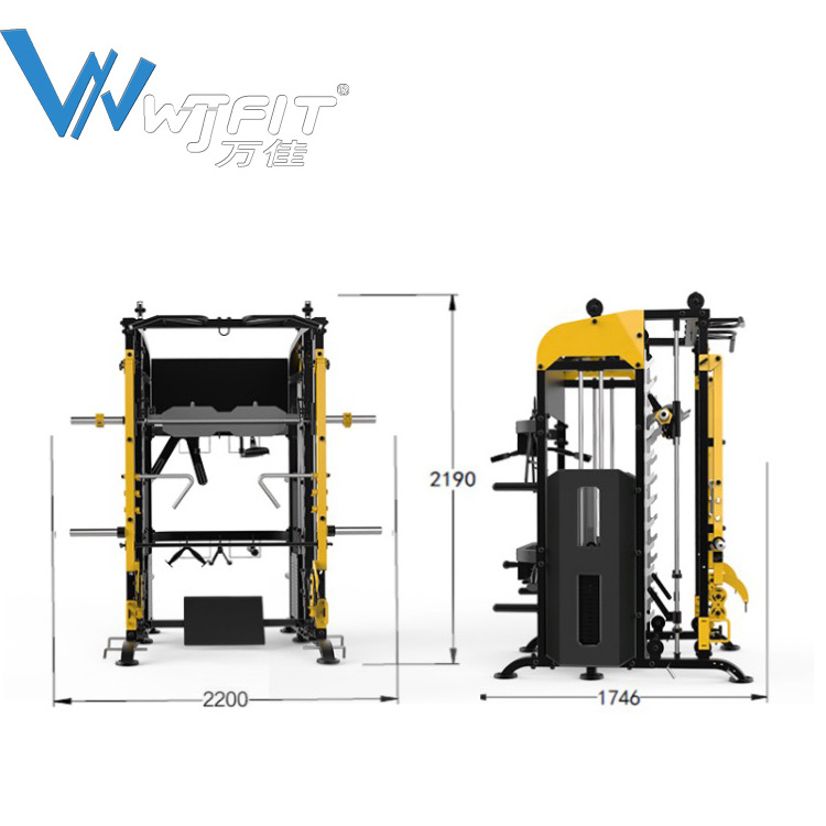 Cable Crossover Multi functional Smith Machine Home Gym Cage Fitness Cable All In One Weight Smith Machine