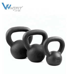 4kg 16kg 20kg 48kg Gym Kettlebell Weight Fitness Casting Iron Kettle Bell Gravity Black Cast Iron Powder Coated Kettlebell