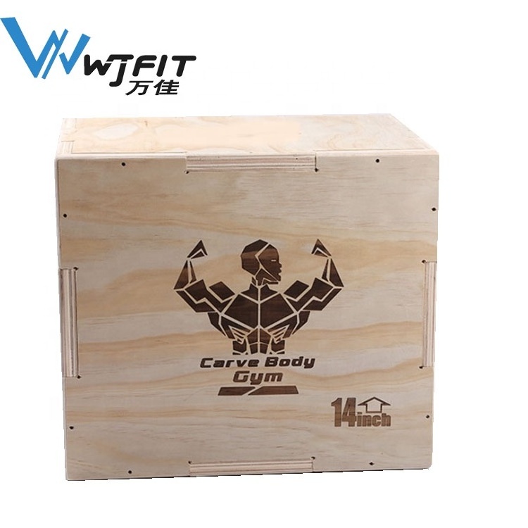 Best Material Used Wood Plyo Box Jump for Gym Training Cardio Exercises Wood Jump Box