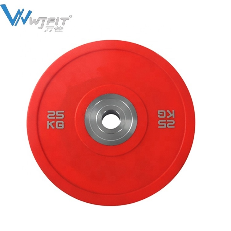 Gym 5kg 10kg 15kg 20kg 25kg de pesas para musculacion Weight Discos Barbell Color Competition Bumper Weight Plates Set