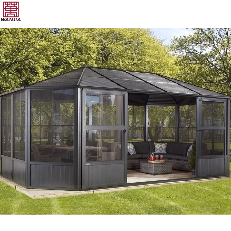 HISENG modern winter garden house aluminium insulated sunroom