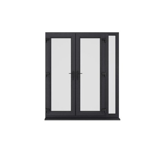 HISENG aluminum modern double casement front entrance door aluminium glass bathroom swing doors