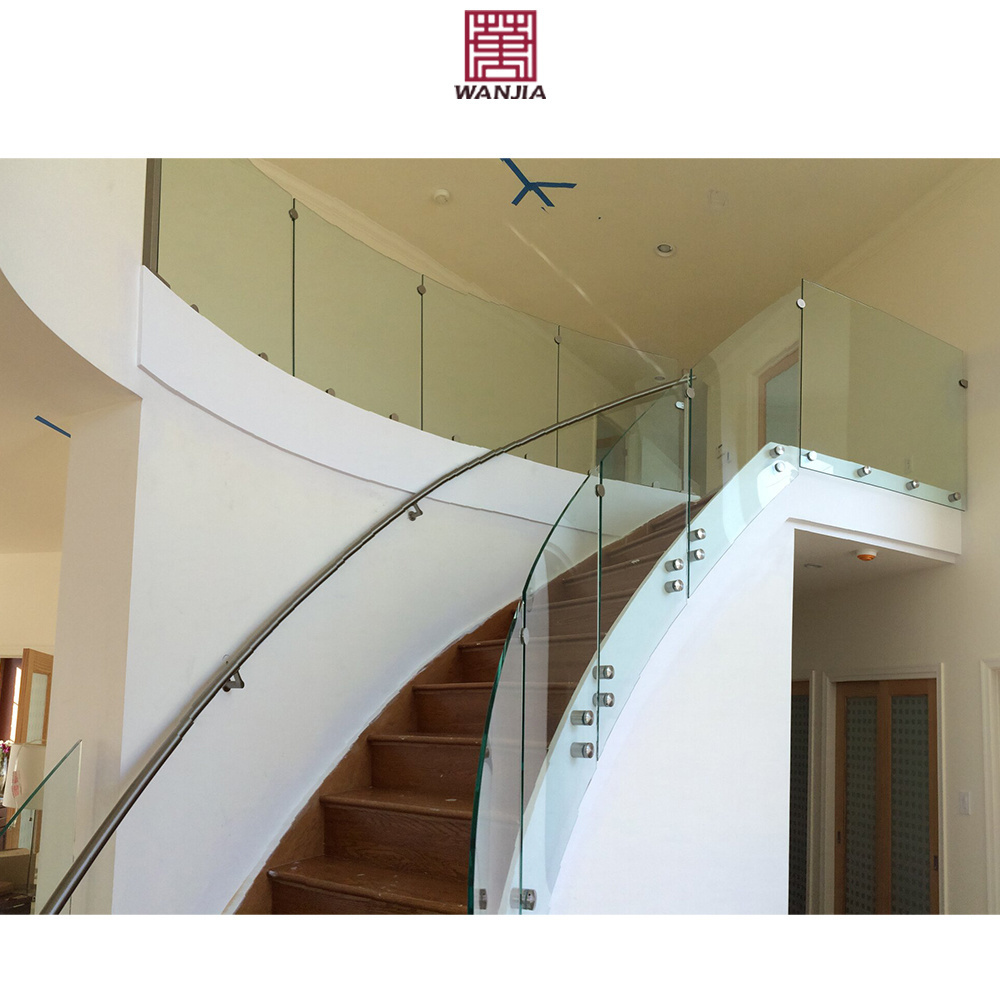 Luxury stainless steel handrail design indoor frameless stairs handrails railing