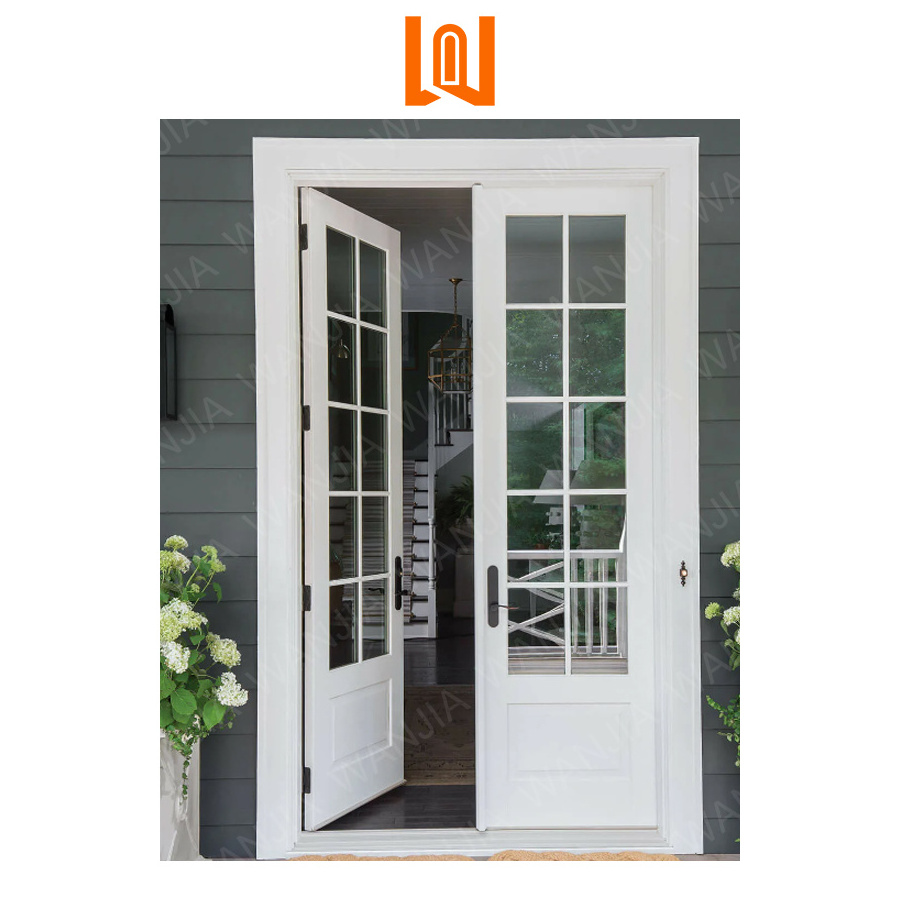 Factory-Direct Customized Exterior Doors Balcony Soundproof UPVC Doors PVC French Door