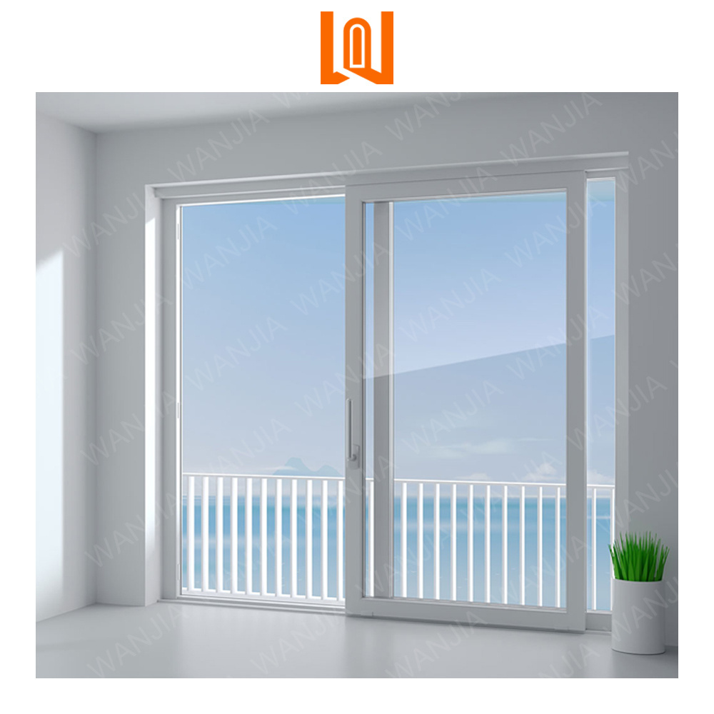 Plastic Balcony PVC Sliding Doors Frameless uPVC Sliding Door Interior PVC Patio Sliding Door