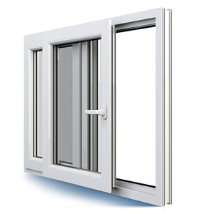 Hiseng European upvc interior design two track PVC sliding window