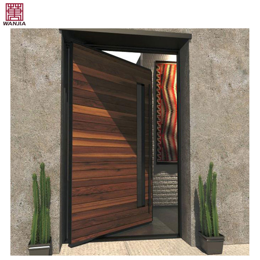 ODM OEM Modern Villa Design Home Main Exterior Security Solid Wood Pivot Entry Doors