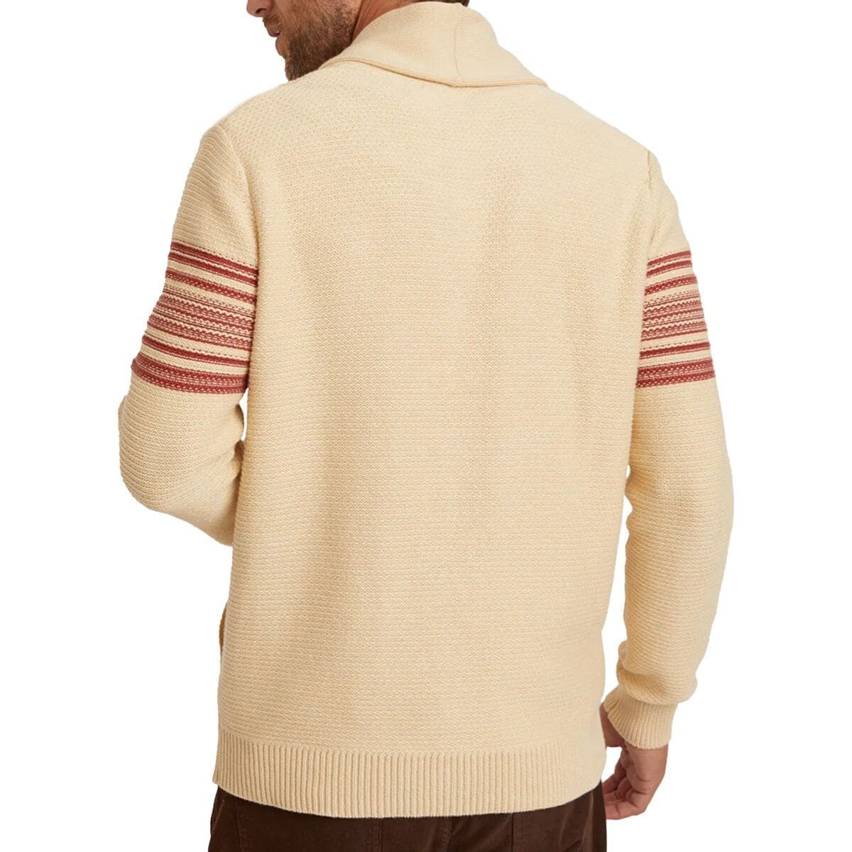 Custom Mens 100% Merino Wool V-Neck Long Sleeve Plain knitted Men's Cardigan Sweater