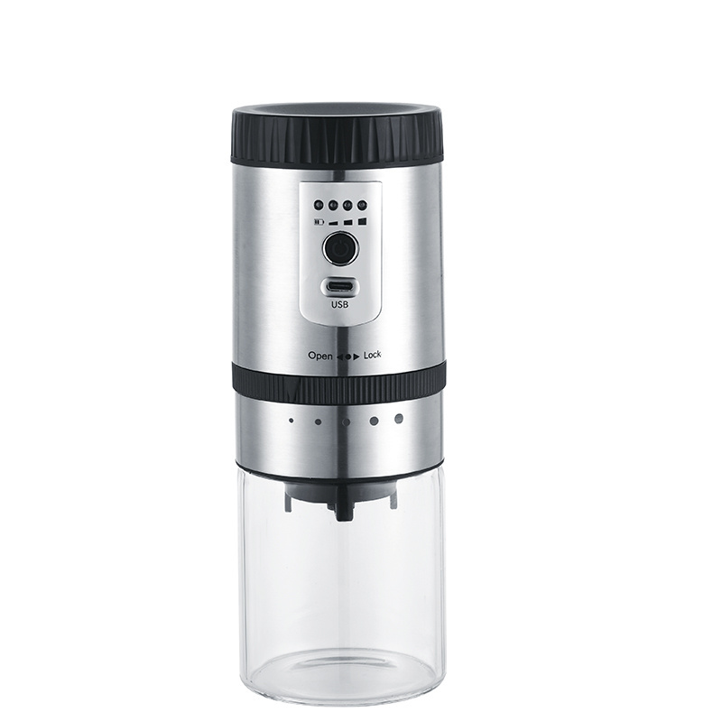 hot selling electric coffee grinder commercial coffee mill with glass jar USB rechargeable Kitchenware gadget 2020