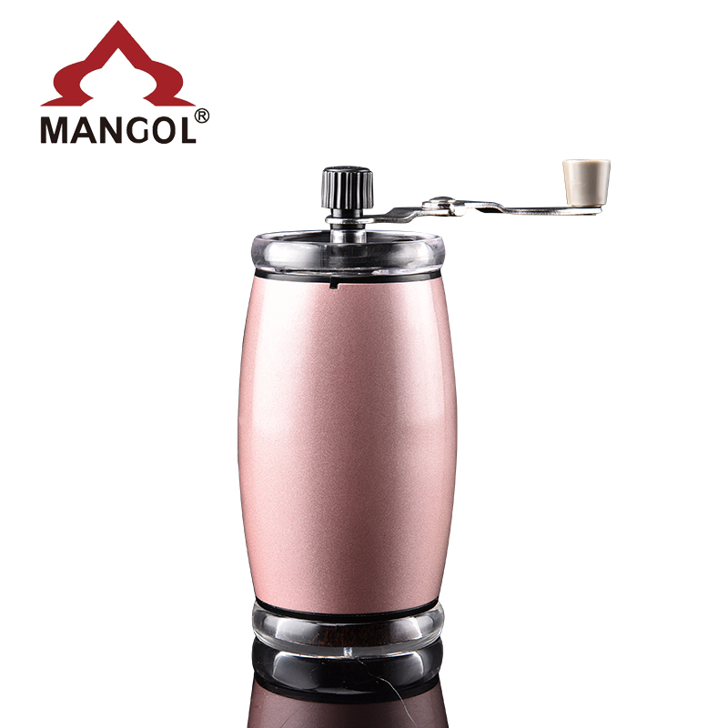 Factory wholesales  Stainless Steel Adjustable Ceramic Burr  hand Manual Coffee grinder with Jar