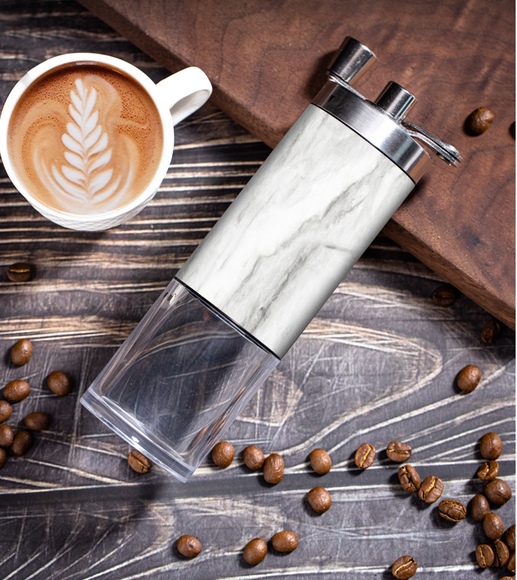 Coffee Grinder,Marbling Hand Coffee Grinder with Adjustable Conical Ceramic Burr, Factory Wholesale