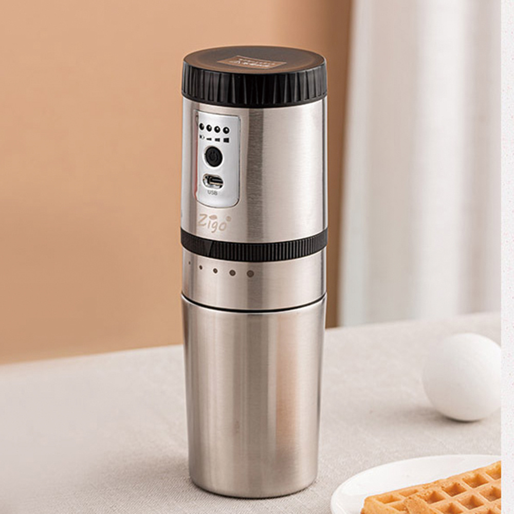 Hot Selling USB Commercial Electric Coffee Mill Coffee Bean Grinder Customized Cup Steel Ceramic Stainless Logo Power