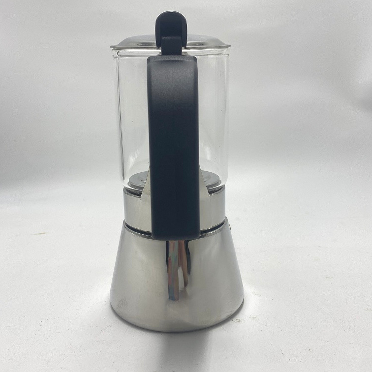 Moka Pot Italian Coffee Machine Espresso Aluminum Geyser Coffee Maker Kettle Latte Stove Classic Coffee Barista Accessories160ml