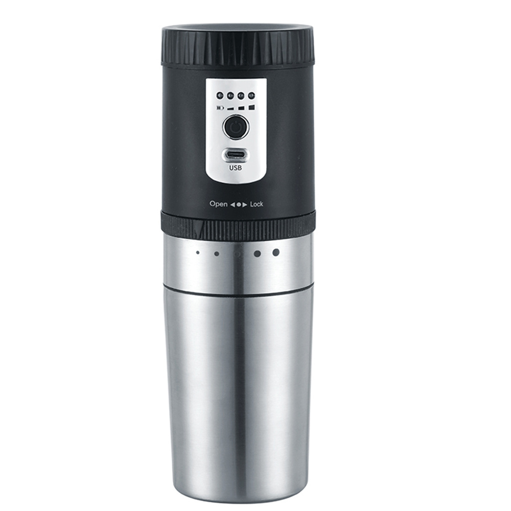 Factory whole sale hot sale USB Recharge portable  electric coffee grinder and coffee maker with a filter