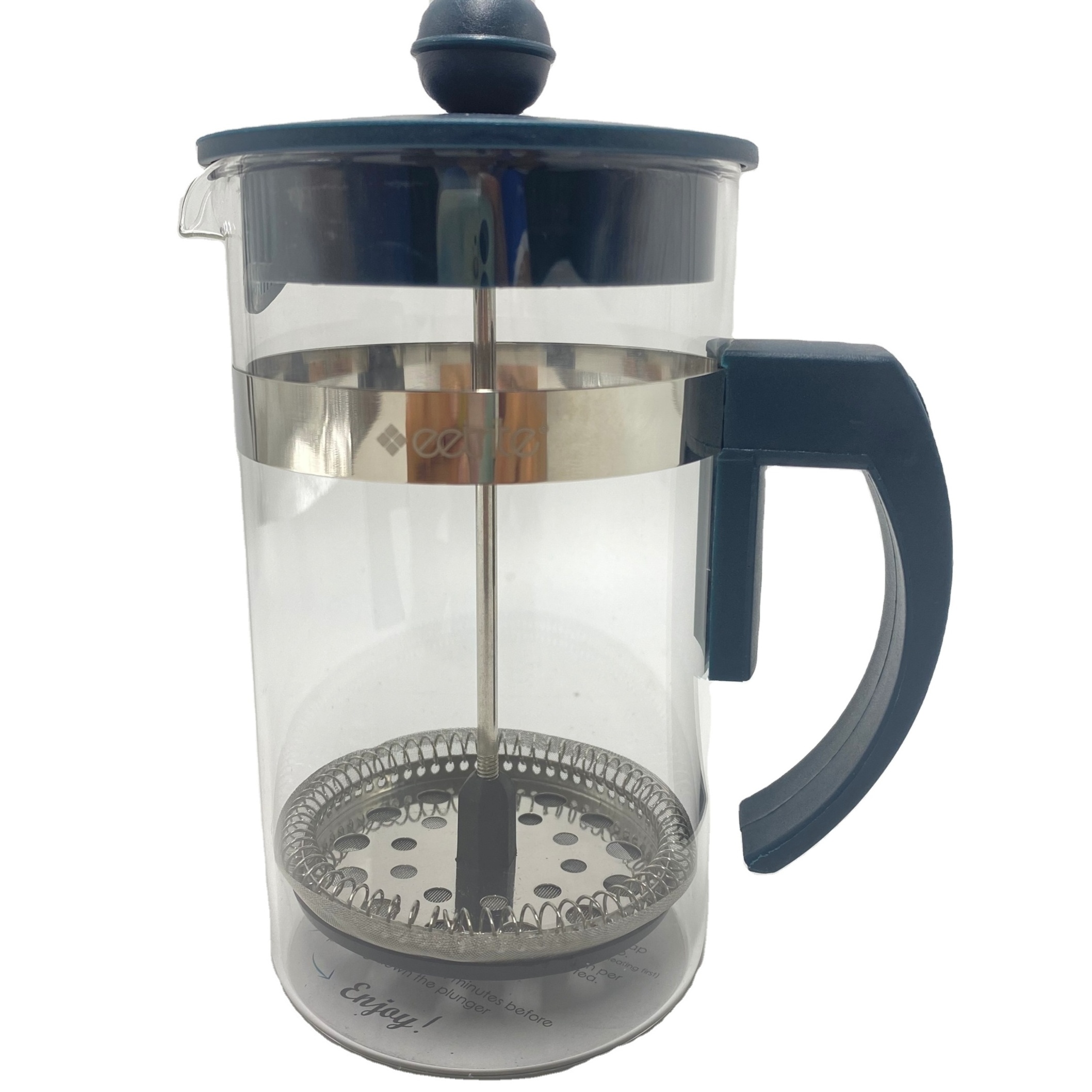 600ML French Press Coffee/Tea Brewer Pot Maker Kettle Heat-resistant Stainless Steel Glass Plunger Coffee Pot