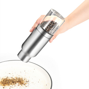 Automatic electric salt pepper grinder mill glass jar OEM/ODM Gravity Electric Pepper Salt  Mill