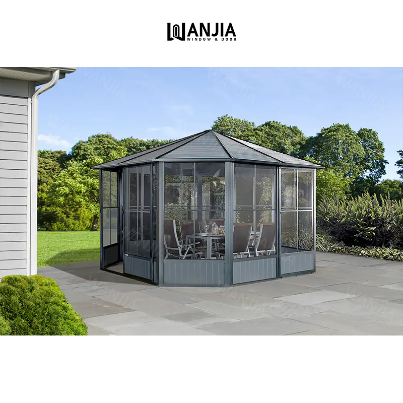 WANJIA free standing sunroom solarium veranda aluminum sunrooms glass houses aluminum sunroom