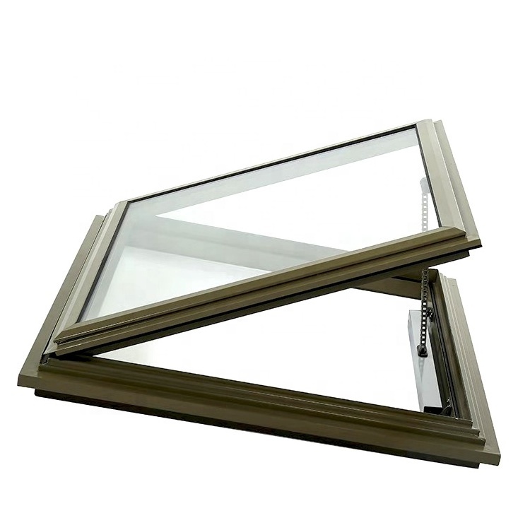 AS 2047 Hurricane Impact Aluminium Tempered Glass Awning Roof Windows Electric Skylight Window