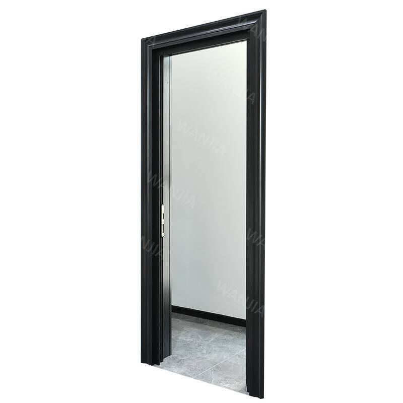 Apartment house modern design bedroom bathroom interior double glazed aluminum door grille casement door french door