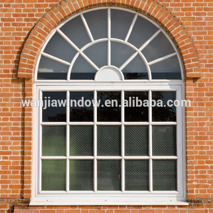 foshan factory cheap price grill design PVC sliding arch window