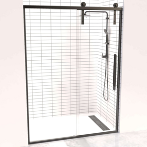 WANJIA Simple bathroom shower enclosure tempered glass shower cabin door folding shower doors