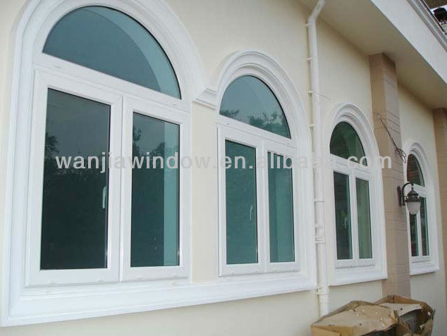 foshan factory cheap price grill design PVC sliding arch window