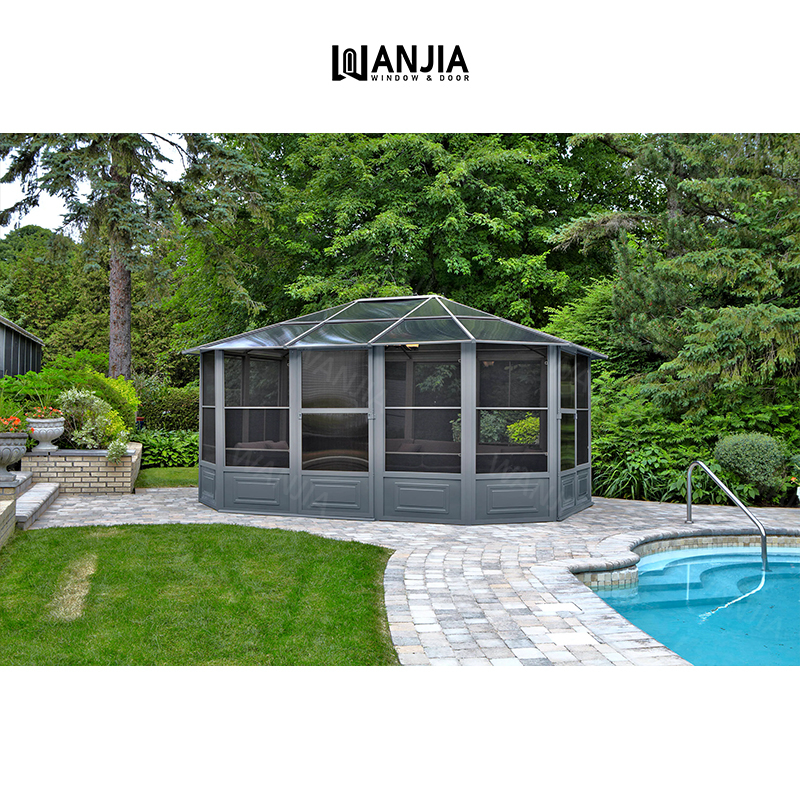 WANJIA free standing sunroom solarium veranda aluminum sunrooms glass houses aluminum sunroom