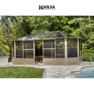 WANJIA free standing sunroom solarium veranda aluminum sunrooms glass houses aluminum sunroom