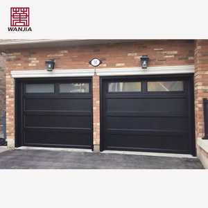 WANJIA Customized Sectional Glass Garage Door Automatic Modern Roll Up Aluminum Garage Doors