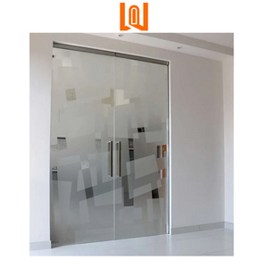 WANJIA Manufacturer Custom Modern Frameless Glass Casement Door Office Frameless Door