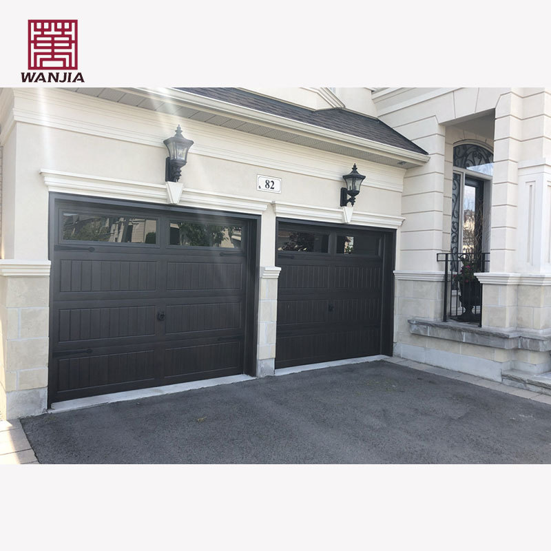 WANJIA Customized Sectional Glass Garage Door Automatic Modern Roll Up Aluminum Garage Doors