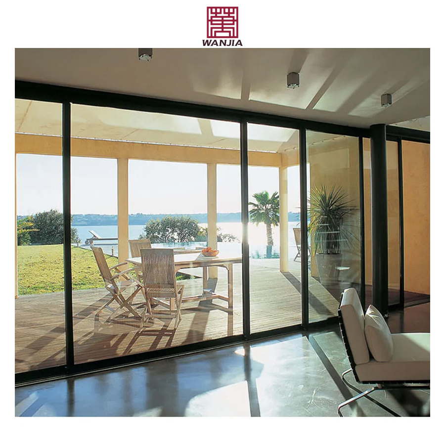 Custom Automatic Apartment Hurricane Double Glass Aluminum Patio Door Sliding Glass Door