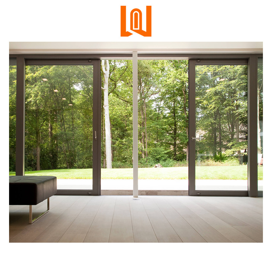 WANJIA Aluminum Double Glass Silding Door Customized Luxury Modern Exterior Lift And Slide Doors