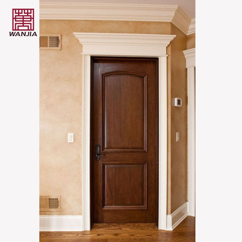 WANJIA Customized Modern Design Wooden Single Doors Latest Interior Room Bedroom Solid Wood Doors