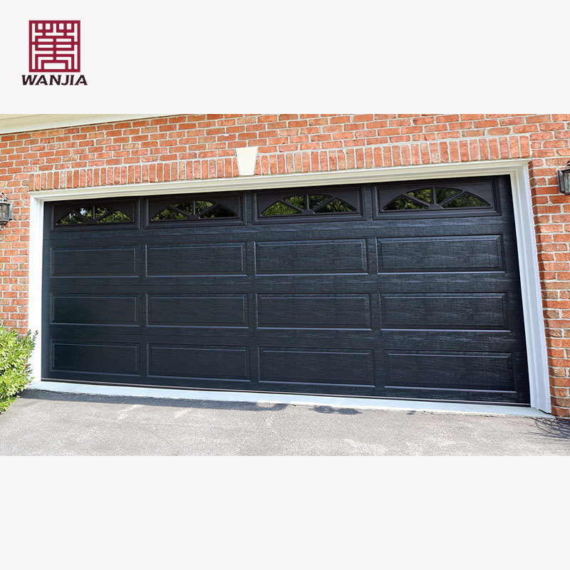 WANJIA Customized Sectional Glass Garage Door Automatic Modern Roll Up Aluminum Garage Doors