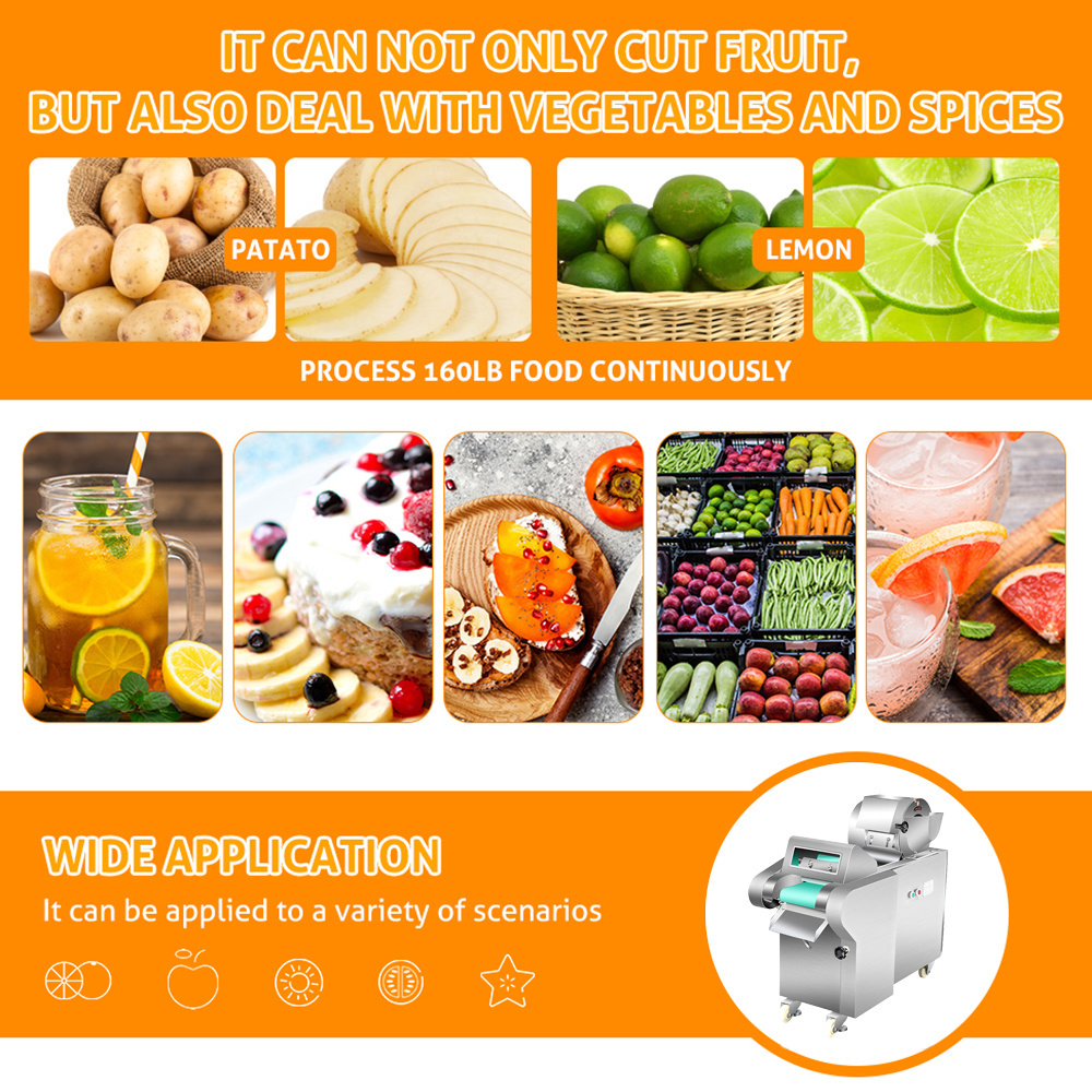 Wanjie Electric Food Slicer Stainless Steel Brand WanJie Commercial Vegetable Fruit Slicer Manual Onion Cabbage Slicing Machine