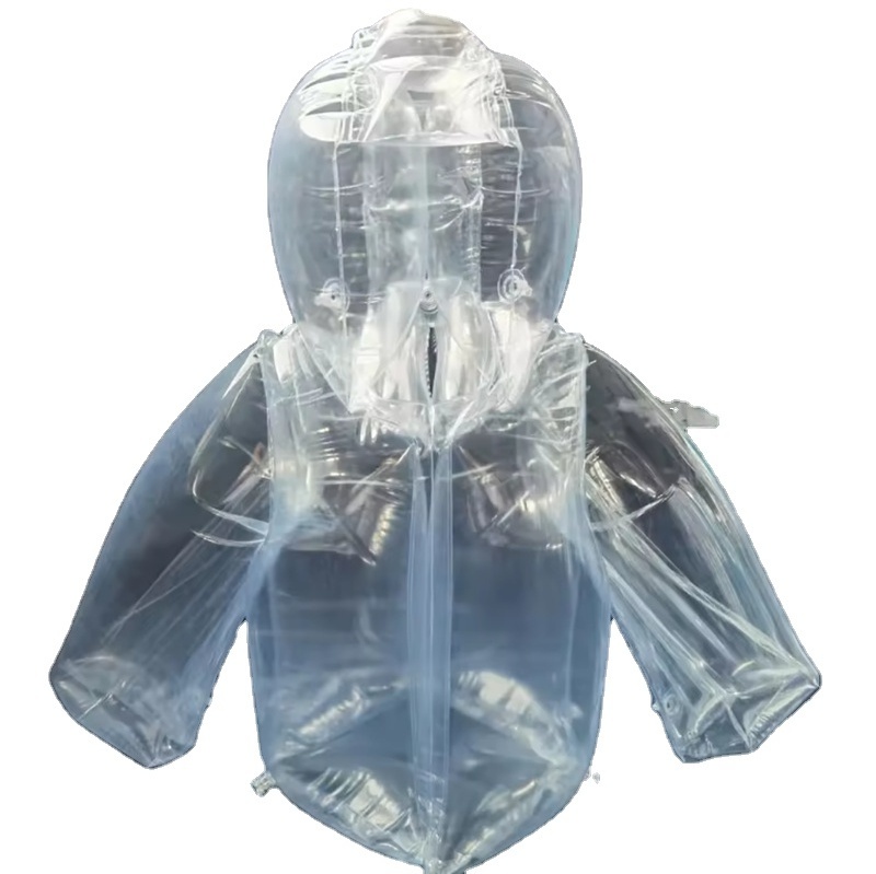 Custom PVC transparent inflatable jacket and pants inflatable transparent set