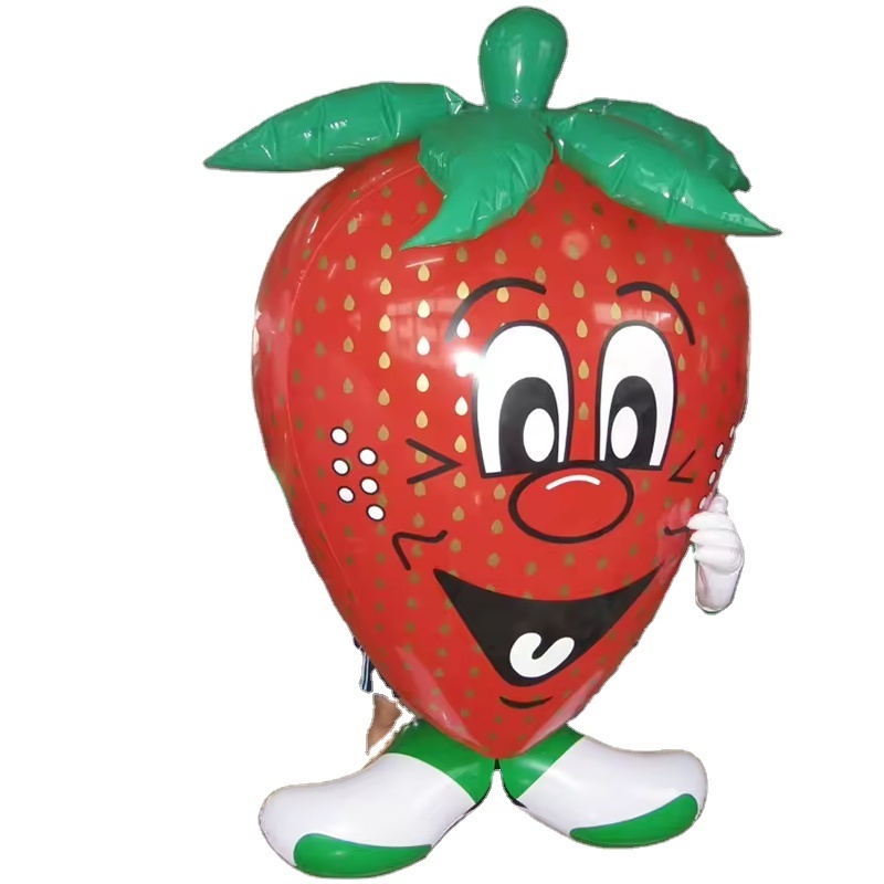 Factory supply  fruit and vegetable advertising model inflatable strawberry  for display