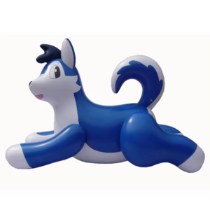 High quality inflatable pet dog model Blue PVC inflatable shepherd dog