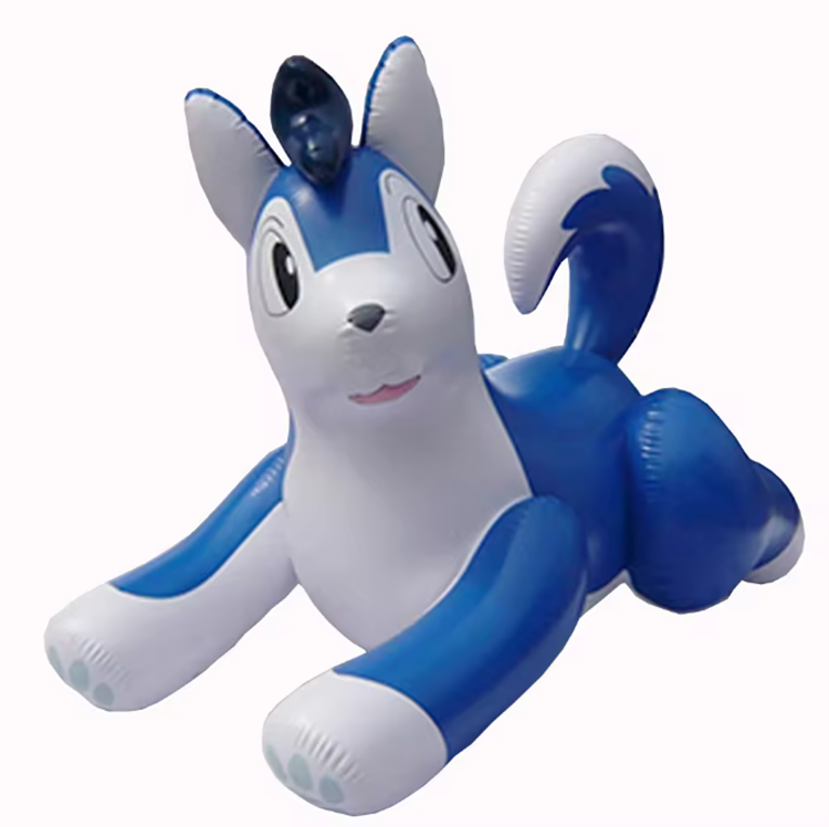 High quality inflatable pet dog model Blue PVC inflatable shepherd dog