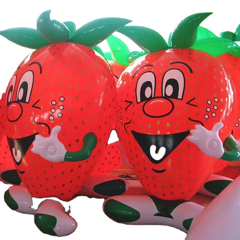 Factory supply  fruit and vegetable advertising model inflatable strawberry  for display