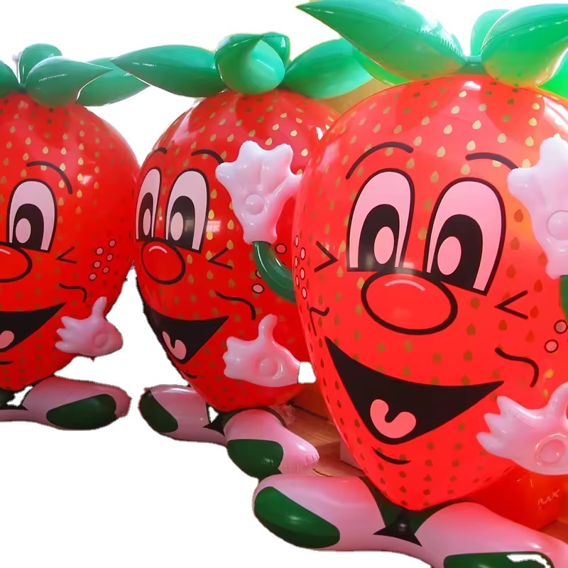 Factory supply  fruit and vegetable advertising model inflatable strawberry  for display