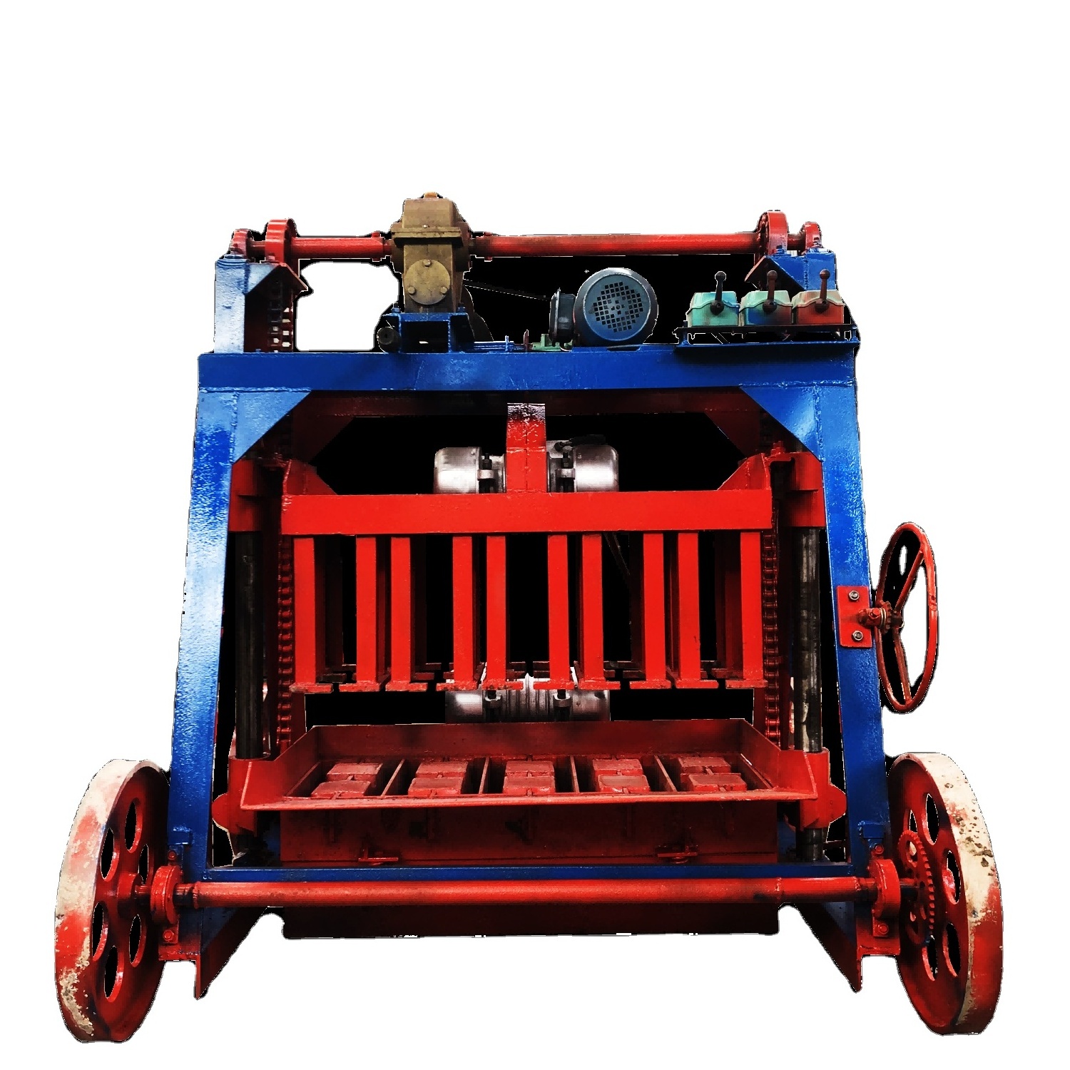 6 holes standard driveway face brick making machine hollow block manual soil brick making machine 4 inch brick making machine