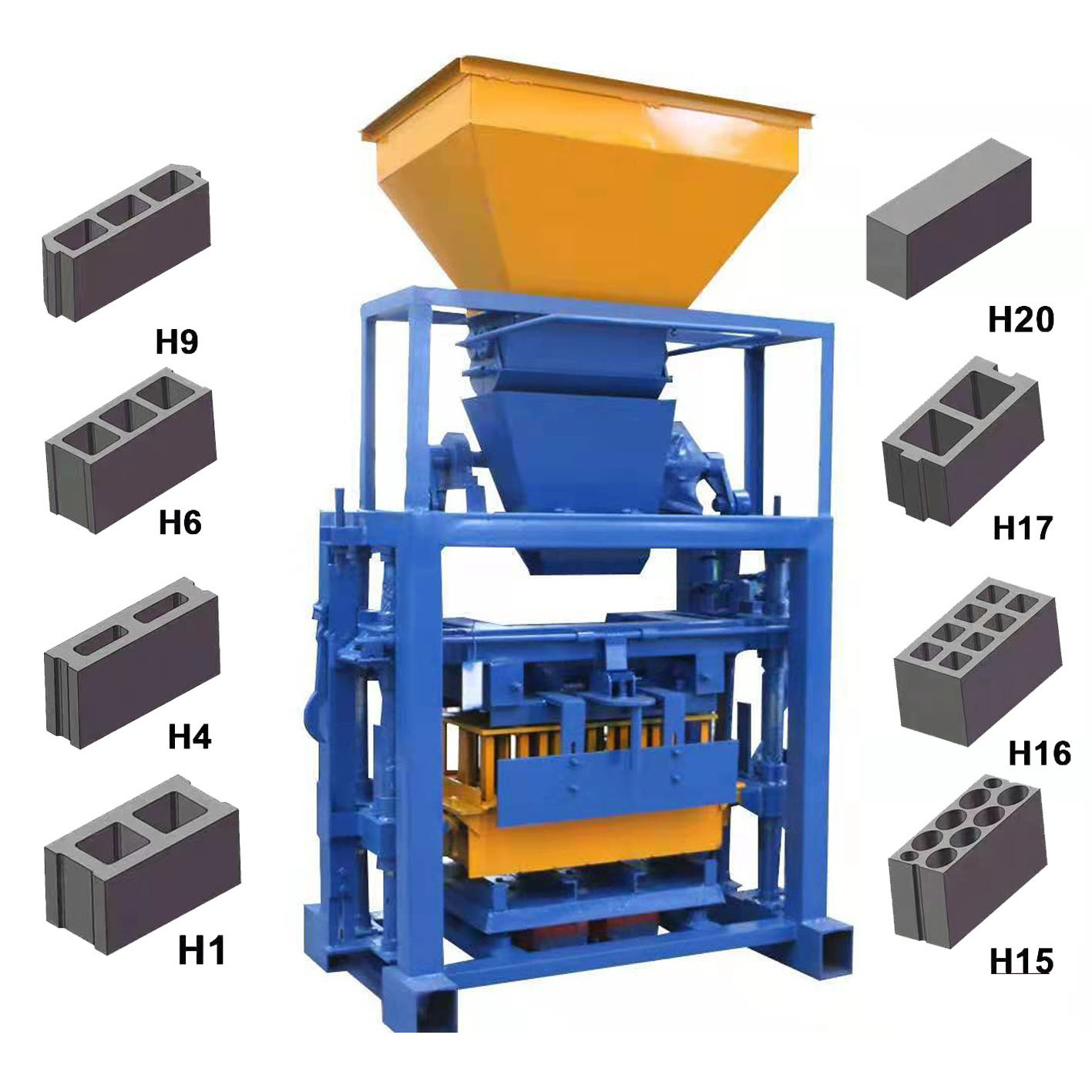 Automatic QT4 Block & Brick Making Machine for Cement Bricks Importer Coco Brick Machine in Tunisia