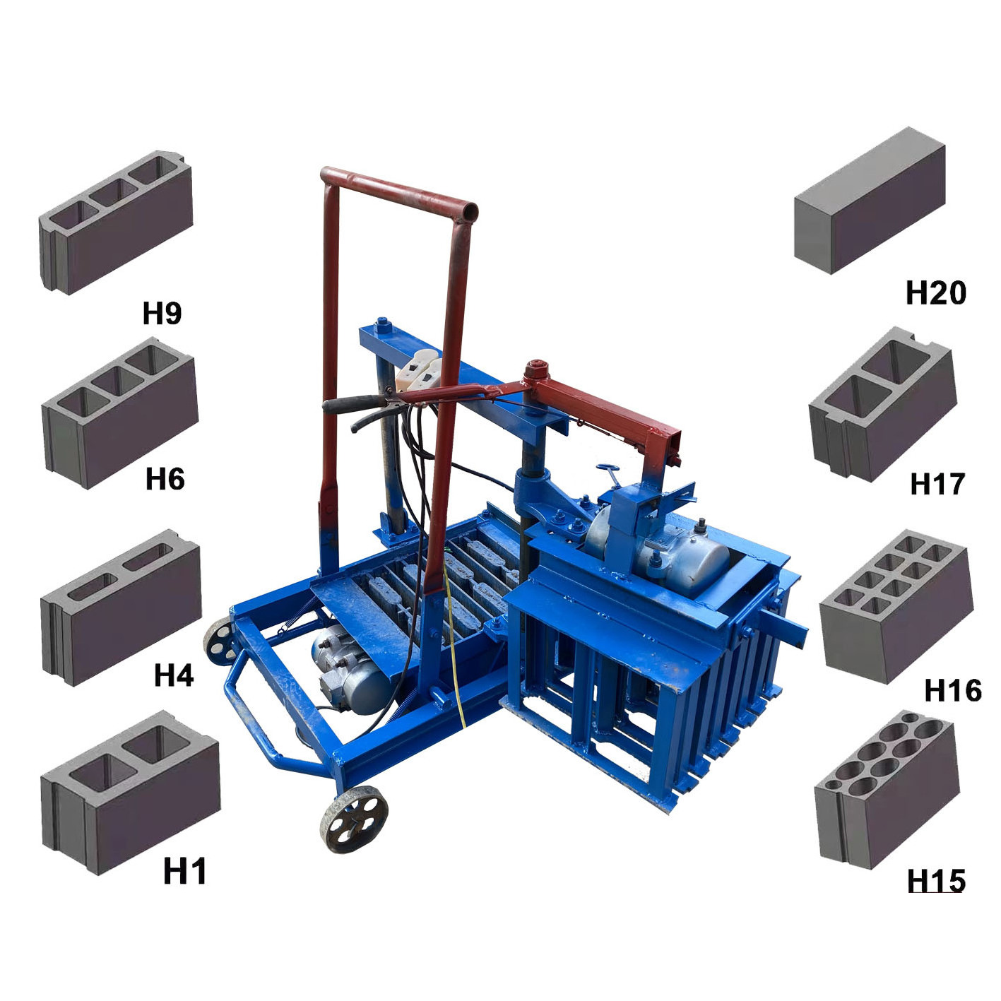 Manual Concrete Block Making Machine/Soil Cement Brick Making Machines for Sale/Manual Concrete Block Maker