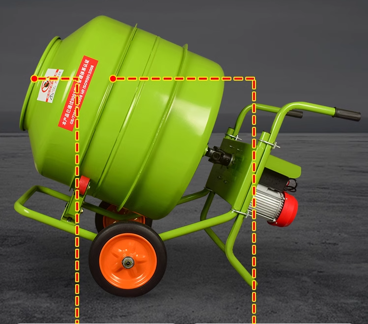 Small concrete cement drum mixer feed mixer is used for home building construction site