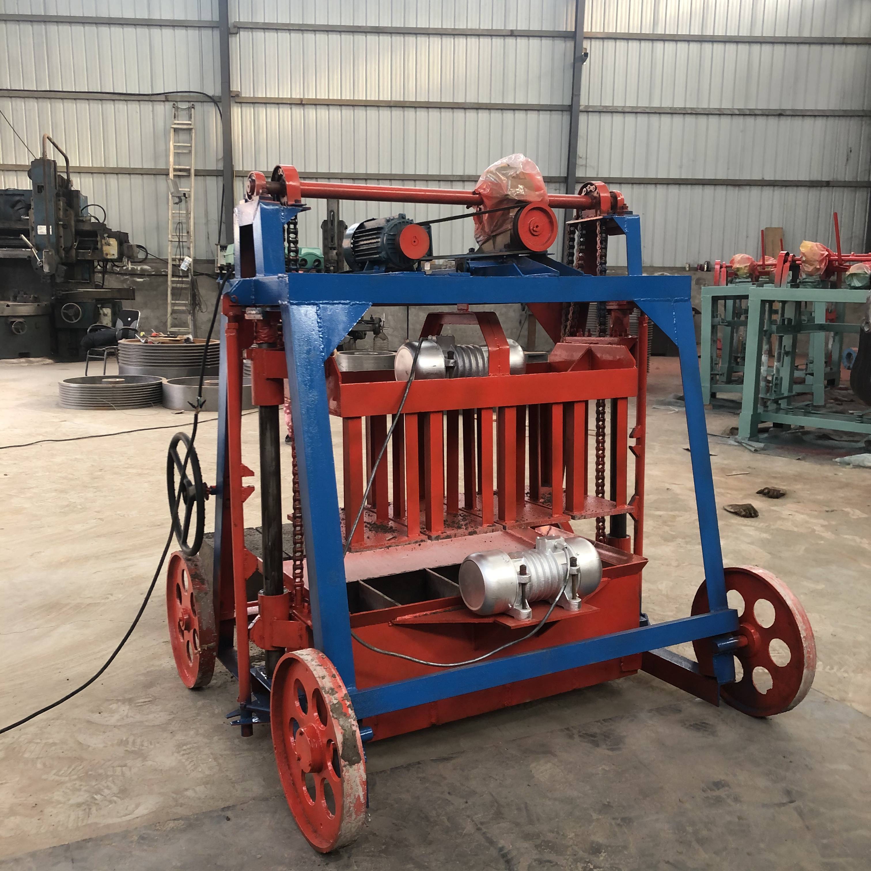 6 holes standard driveway face brick making machine hollow block manual soil brick making machine 4 inch brick making machine