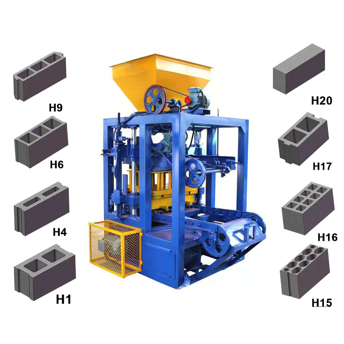 Automatic QT4 Block & Brick Making Machine for Cement Bricks Importer Coco Brick Machine in Tunisia