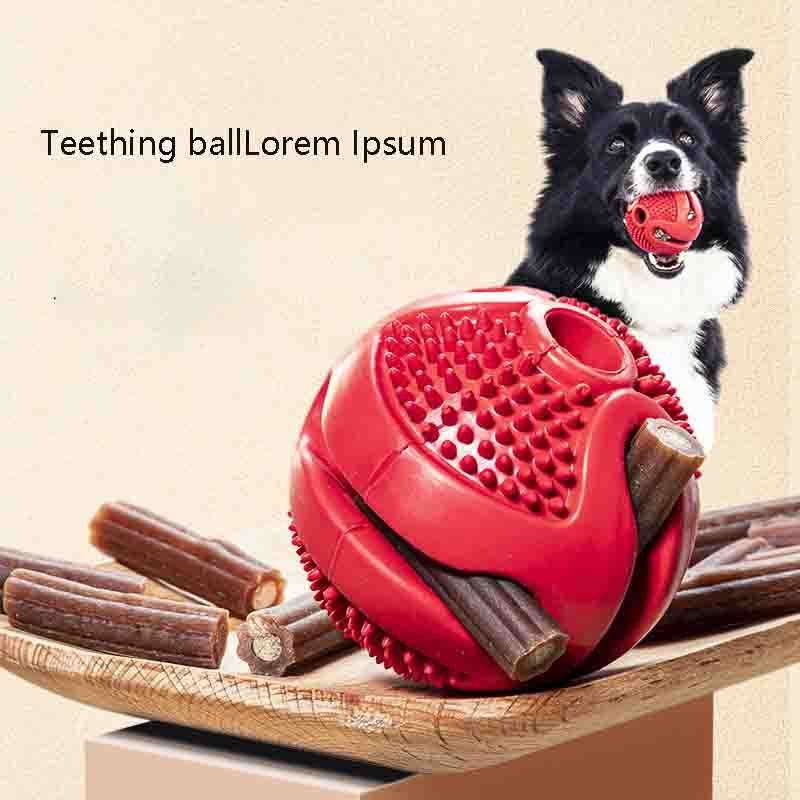 Pet toys New rubber leaky ball card food device Solid ball clean teeth grinding teeth bite-resistant dog toys pet supplies